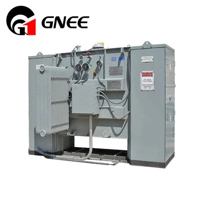 Transformador trifàsic de subestació de 100 kVA muntat a coixinet d'oli